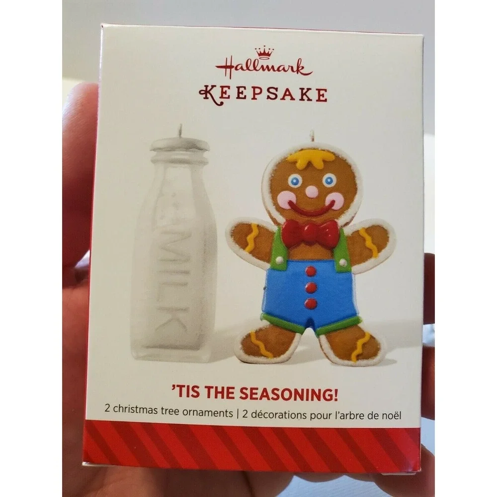 Hallmark Keepsake 2014 Tis The Seasoning Gingerbread Milk Ornament Set 1st Ed